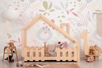 Łóżko dziecięce domek DUDU 70x140 sosna