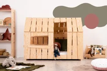 Łóżko dziecięce domek MAT 70x140 sosna