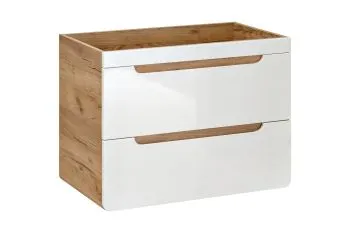 Szafka pod umywalkę ARUBA 821 80 cm biała/dąb