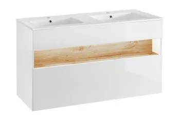Szafka pod umywalkę BAHAMA 854 120 cm biała
