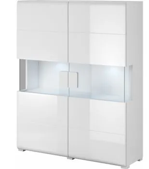 Komoda wysoka TOLEDO 2D 122 biała połysk