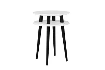 Stolik kawowy UFO HIGH 45x45 biały/czarny