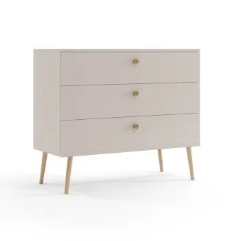 Komoda LEBEL 2 z szufladami 100cm kaszmirowa