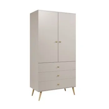 Szafa LEBEL z szufladami 3SZ 100cm kaszmirowa
