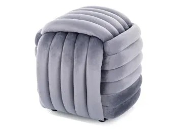 Pufa BRUNI VELVET szara