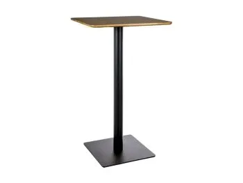 Stolik barowy wysoki BT-006 60x60 dąb artisan/czarny