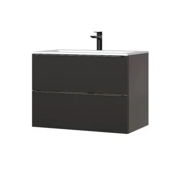 Szafka pod umywalkę CAPRI 821 80 cm czarna mat