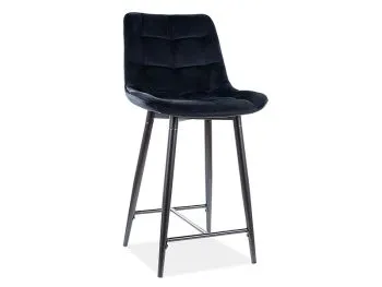 Hoker niski CHIC H-2 VELVET czarny - powystawowy