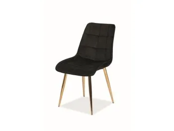 Krzesło CHIC VELVET GOLD czarne