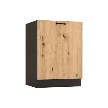 Szafka pod zlew ANIKA D60ZL P/L grafitowa/dąb artisan