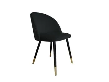 Krzesło CLAUDINE 1 VELVET GOLD czarne
