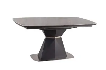 Stół CORTEZ CERAMIC 160(210)x90 szary/czarny rozkładany
