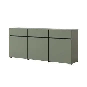 Komoda CROSS 3D3S 180cm zielona/czarna
