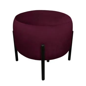 Pufa WILFRED MG VELVET śliwkowa