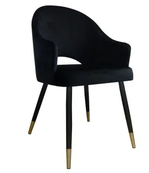 Krzesło JENISEJ VELVET GOLD czarne