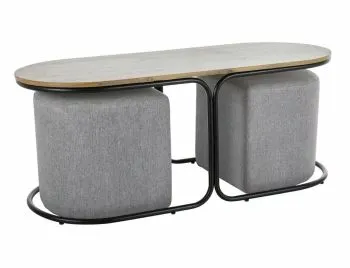 Ława DUAL 120x50 dąb artisan/czarny mat
