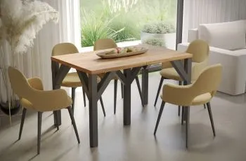 Stół rozkładany DUNAJ 130(405)x90 dąb złoty craft