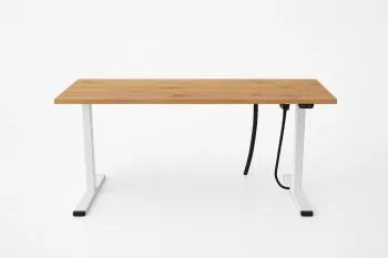 Biurko eCOMO 160x80cm dąb hickory z regulacją wysokości - powystawowe