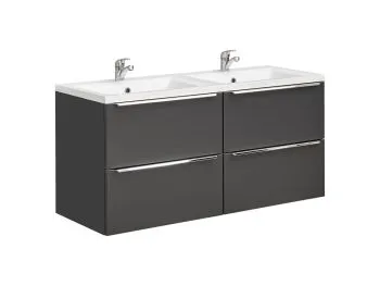 Szafka pod umywalkę CAPRI 820 + CAPRI 820 120 cm czarna mat - zestaw