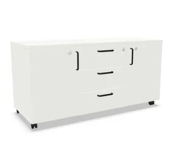 Komoda biurowa EASY SPACE MOB 120cm biała mobilna