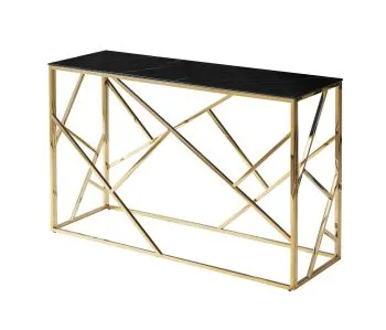 Konsola ESCADA C II 120x40 czarny marmur/złota