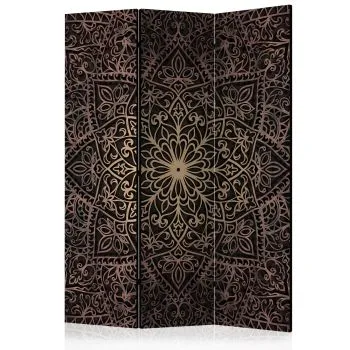 Parawan jednostronny Orient 135x172 cm 3-częściowy brązowy