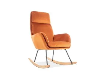 Fotel bujany HOOVER Velvet pomarańczowy