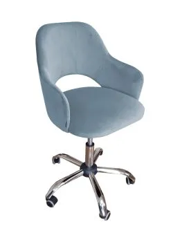 Fotel IZMA BL VELVET szary