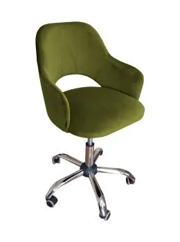 Fotel IZMA BL VELVET oliwkowy