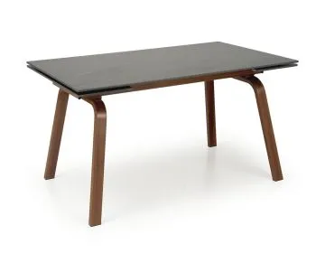 Stół rozkładany LOZANO 140(200)x82 czarny marmur/orzech