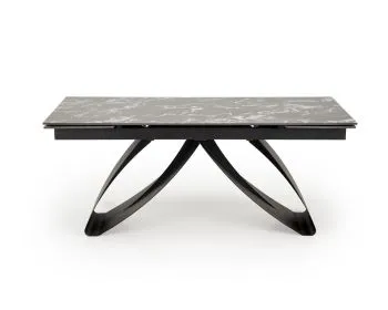 Stół rozkładany HILARIO 180(260)x90 czarny marmur/czarny