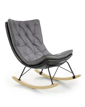 Fotel bujany INDIGO szary/czarny