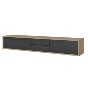 Szafka RTV FRIDA 2K2S 180cm dąb olejowany/antracyt