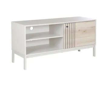 Szafka RTV FROST 2 120cm off white/dąb alpejski