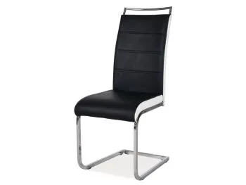 Krzesło H-441 czarne/białe ekoskóra