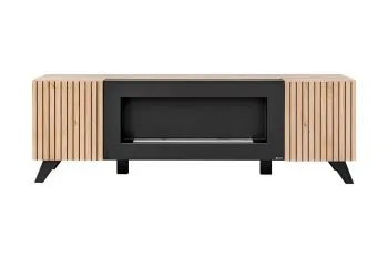  Stolik RTV LIAM 160 hickory jackson z biokominkiem