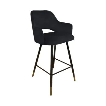 Hoker niski NAPO VELVET GOLD czarny
