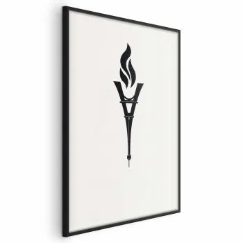 Plakat Znicz olimpijski 60x90 cm z ramą czarną bez marginesu