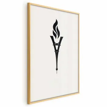 Plakat Znicz olimpijski 60x90 cm z ramą złotą bez marginesu