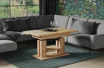 Ława rozkładana podnoszona ISO 110(170)x65 dąb złoty craft