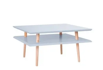 Stolik kawowy SQUARE LOW 68x68 jasnoszary kwadratowy