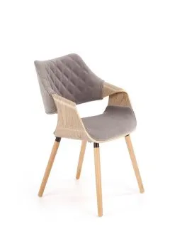 Krzesło K396 VELVET szare