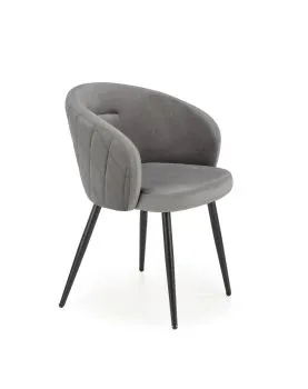Krzesło tapicerowane K430 VELVET szare
