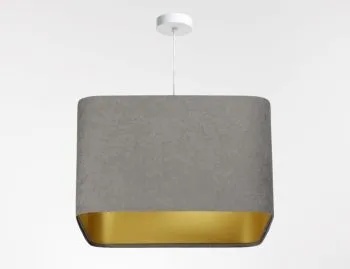 Lampa wisząca KWADRO SUE 40w25 szara/złota