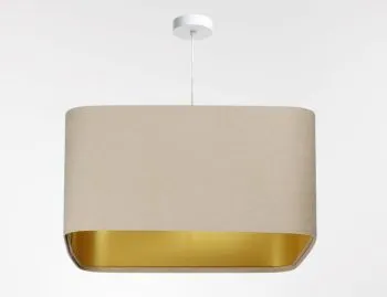 Lampa wisząca KWADRO SUE 40w25 beżowa/złota