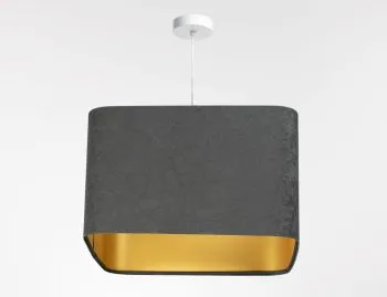 Lampa wisząca KWADRO SUE 40w25 grafitowa/złota
