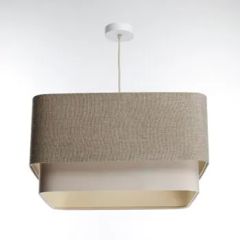 Lampa wisząca KWADRO DUO 009 51x47cm beżowa/kremowa