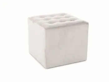 Pufa LORI VELVET jasnoszara