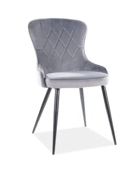 Krzesło LOTUS VELVET szare
