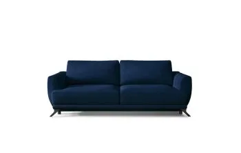 Sofa rozkładana z funkcją spania MEGIS VELVET granatowa